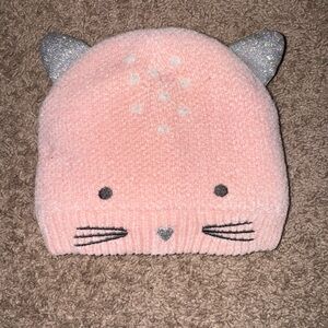 3/$15 Barnes and Noble Pink Cat Ear Beanie for girls age 3-6